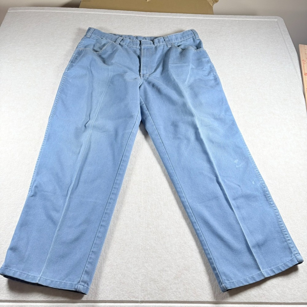 Vintage JCPenney Towncraft Jeans Mens 36 Light Blue Straight Leg Work Pants